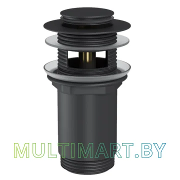Умывальник Lauter 21487-60 (клапан 21190B + сифон 21635B, черный матовый) картинка 6